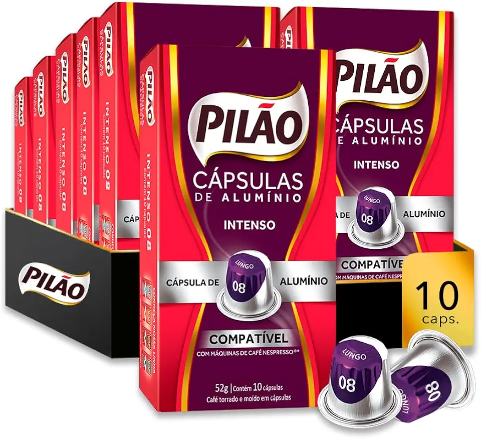 PACK PILÃO INTENSO LUNGO - 10 PACOTES DE 10 CÁPSULAS