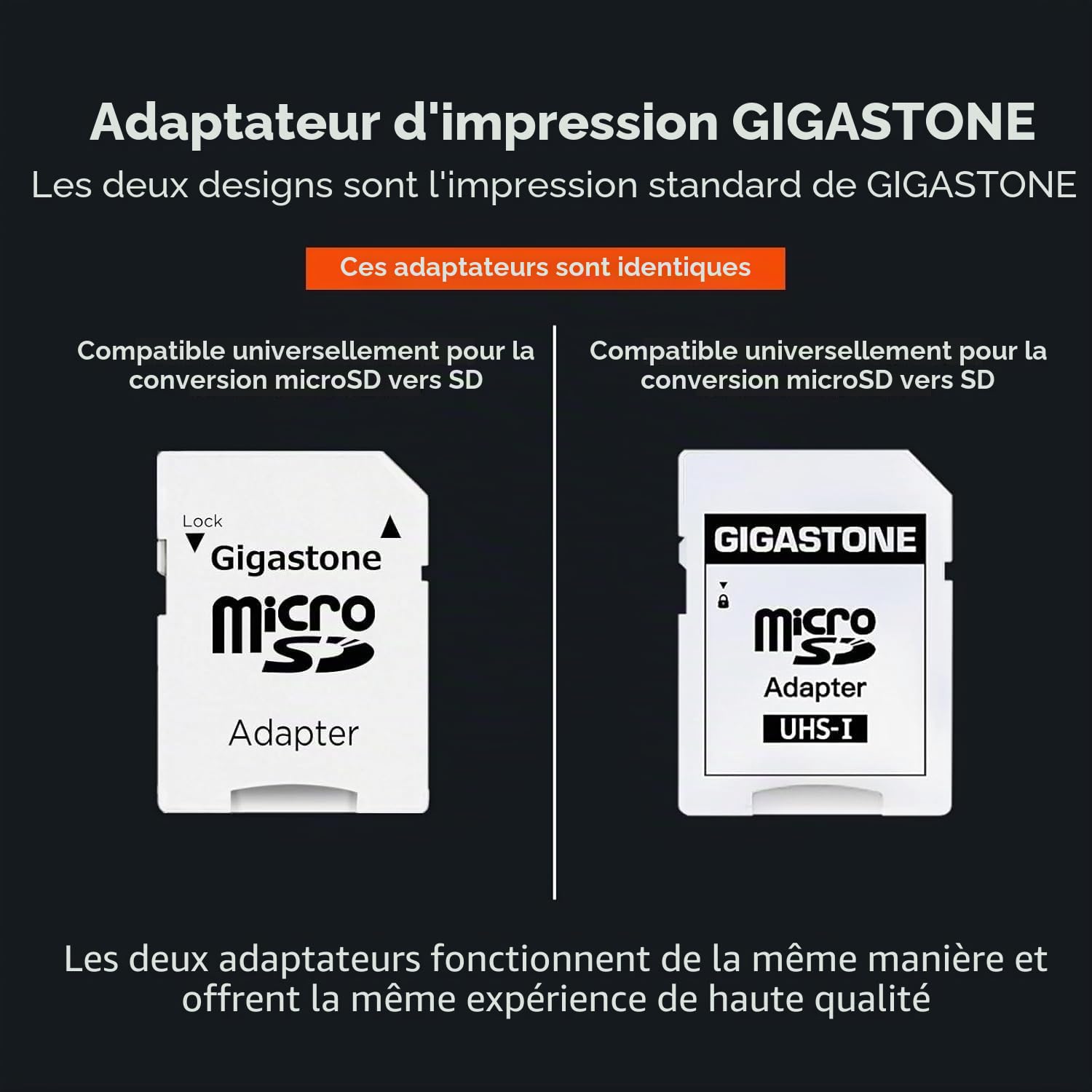 GIGASTONE Carte mémoire Gaming Plus Series de 1 to jusqu'à 150/120 Mo/s pour Nintendo Switch, Steam Deck, Console de Jeu, vidéo 4K A1 V30 U3 MicroSDXC avec Adaptateur SD.