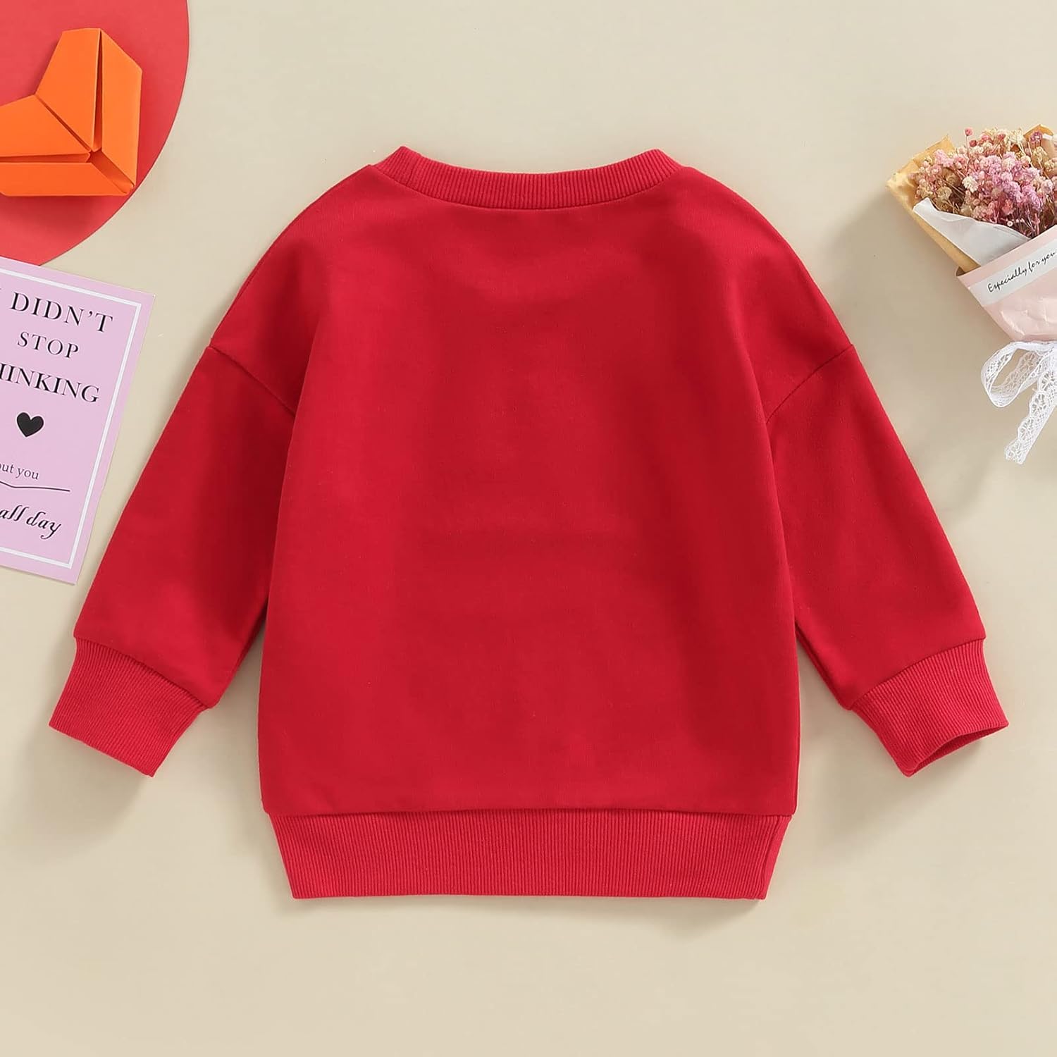 Kayotuas Toddler Valentines Shirt for Boys Girls Cute Letter Print Long Sleeve Top Crewneck Sweatshirt Casual Spring Clothes - Image 4