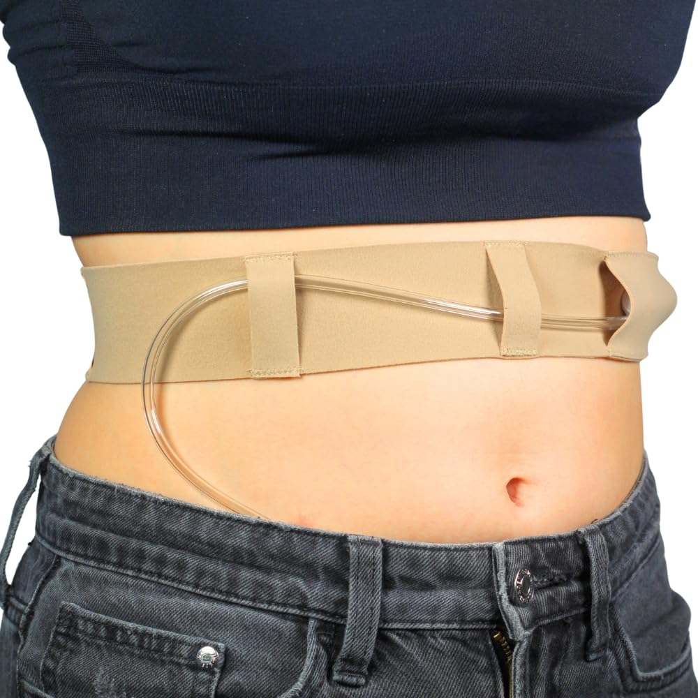 Cintura per tubo per dialisi peritoneale, sottile, morbida ed elastica, sicura per la pelle, prodotta nel Regno Unito, accessori medici per dialisi peritoneale.