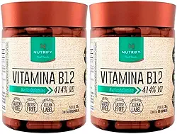 2x Vitamina B12 Nutrify 60 Cáps Metilcobalamina 414% Vd Sabor Sem Sabor
