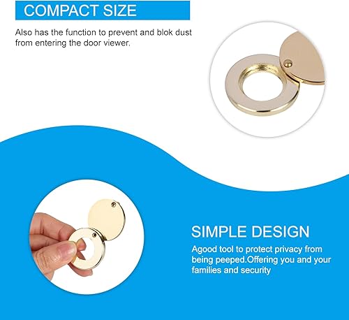 Miniatura 5 de Cubierta de mirilla, cubierta de agujero de puerta para mirilla de puerta, mirilla para el hogar, protector de mirilla con herramienta de