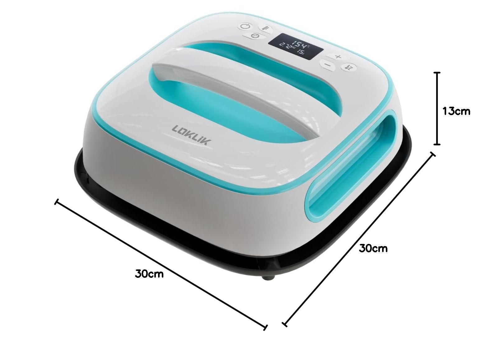 LOKLiK Easy Heat Press - Prensa de Calor para Personalizar Camisetas, Suéteres, Mantas, Toallas, Bolsas Tote, Mochilas y Otros Tejidos 25,5 x 25,5 cm - Portátil