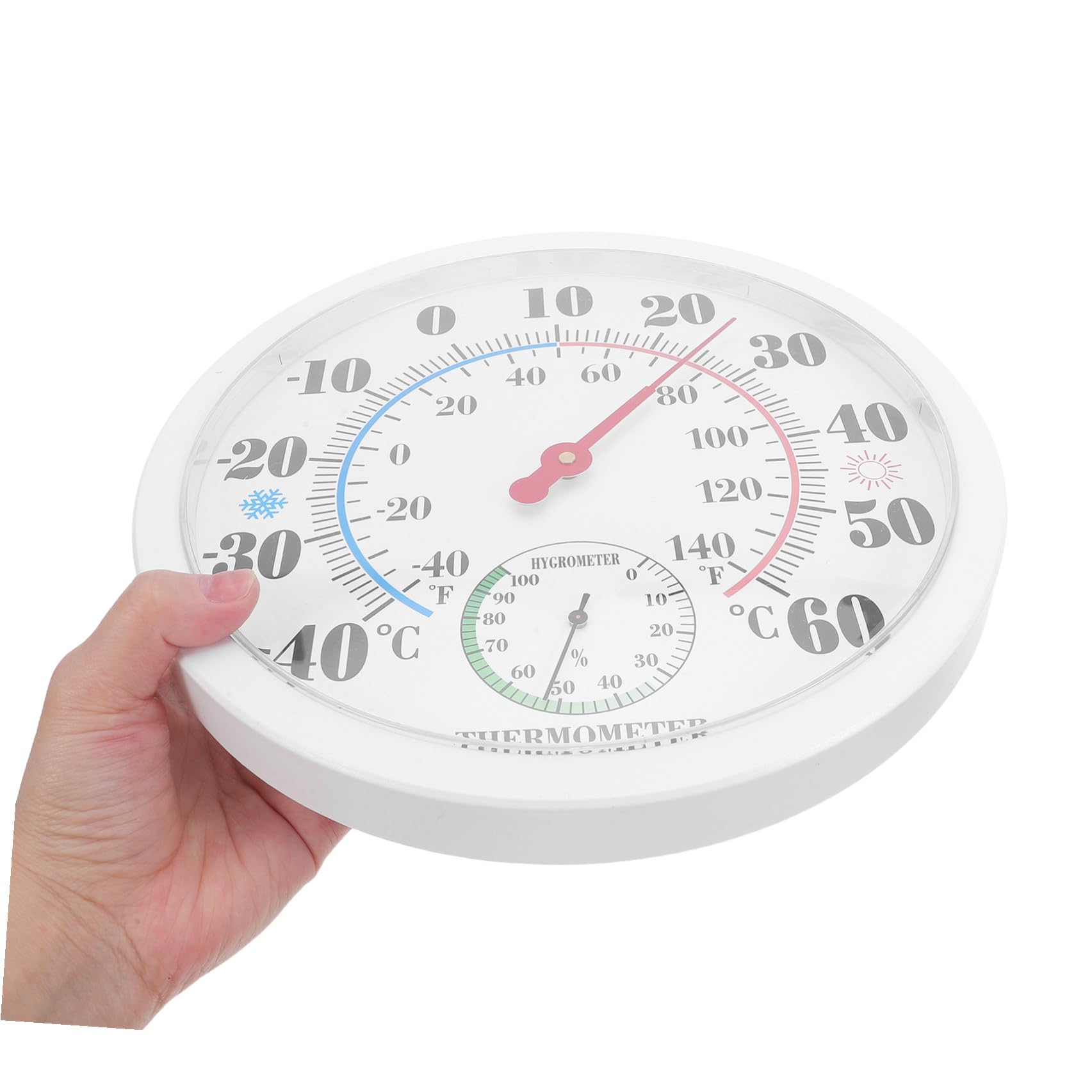 ULTECHNOVO Termómetro Higrómetro Digital Pantalla Clara de Pared para Interiores y Montaje Fácil, Material Plástico Abs, Adecuado para Sala y Dormitorio