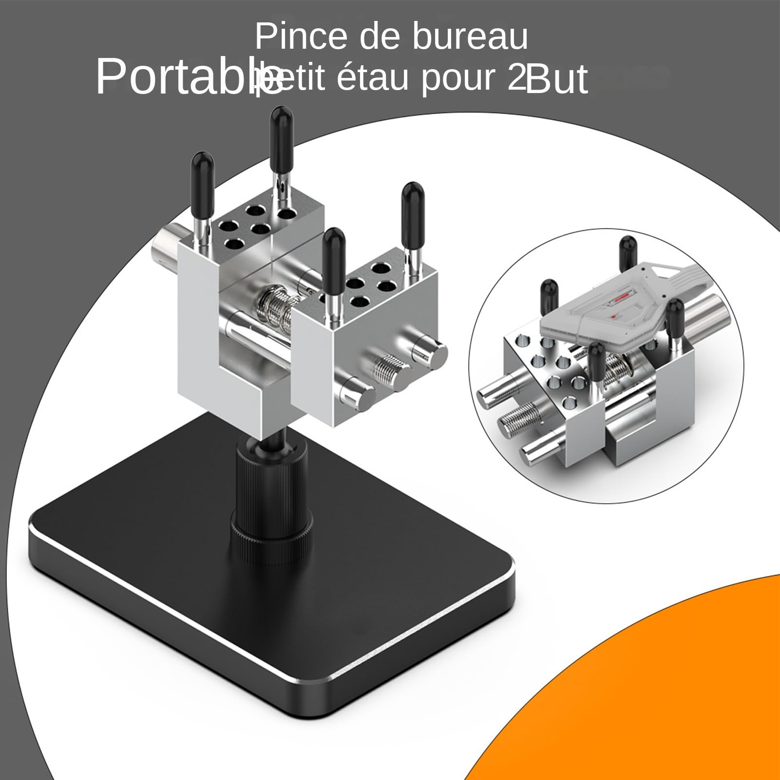 Étau Mini | Petit Étau d'Établi 2-en-1,Presse Anti-Dérapante de Précision à Libération Rapide Outil de Perçage Lourd pour Travail du Métal, du Bois, Bijouterie, Atelier et Garage