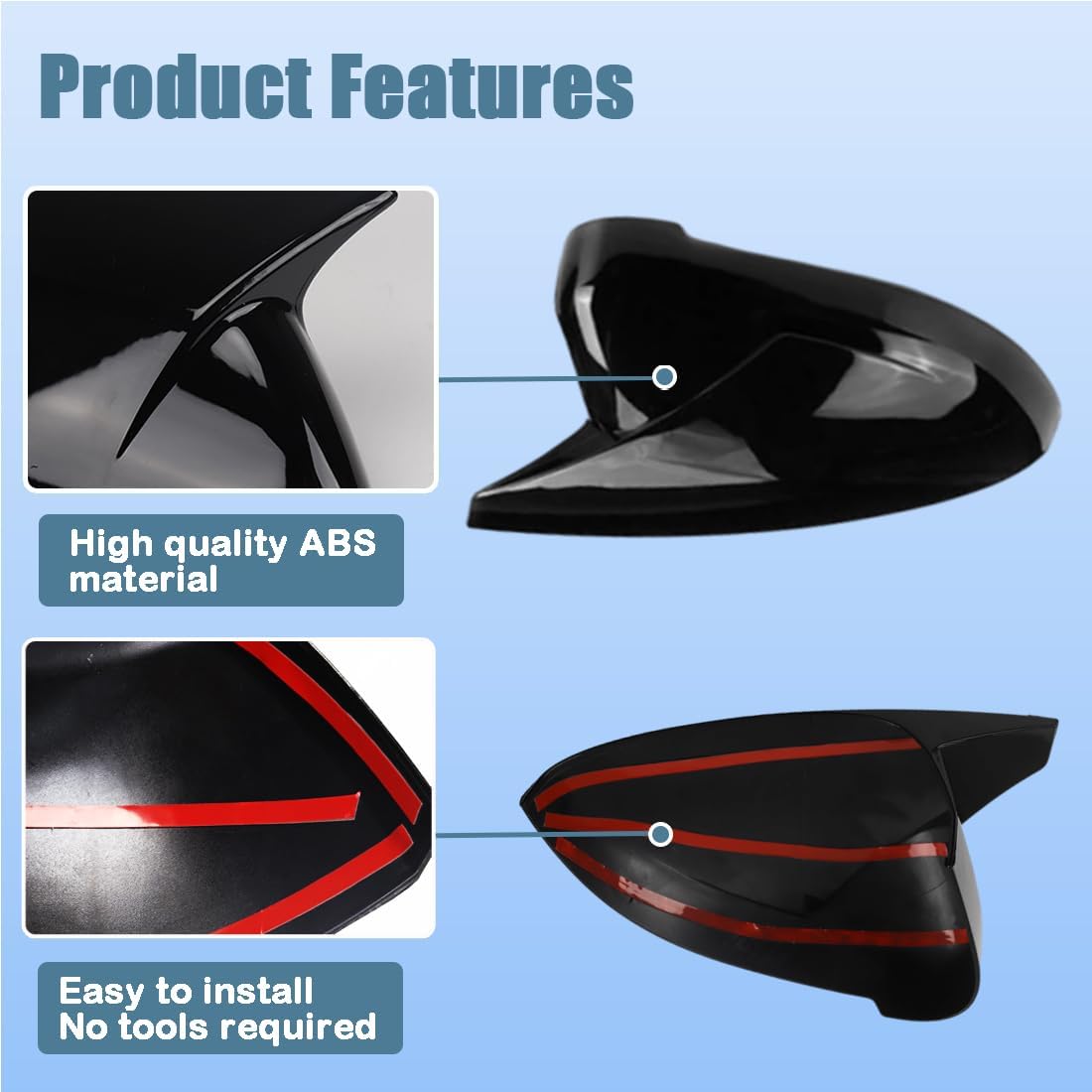XITER Rear View Side Mirror Cover Side Mirror Cap for Audi A4 B9 A5 S4 2017-2024,Carbon Fiber