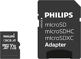 Carte Philips Micro SDXC 128 Go Classe 10 INCL. Adaptateur UHS-1 U1