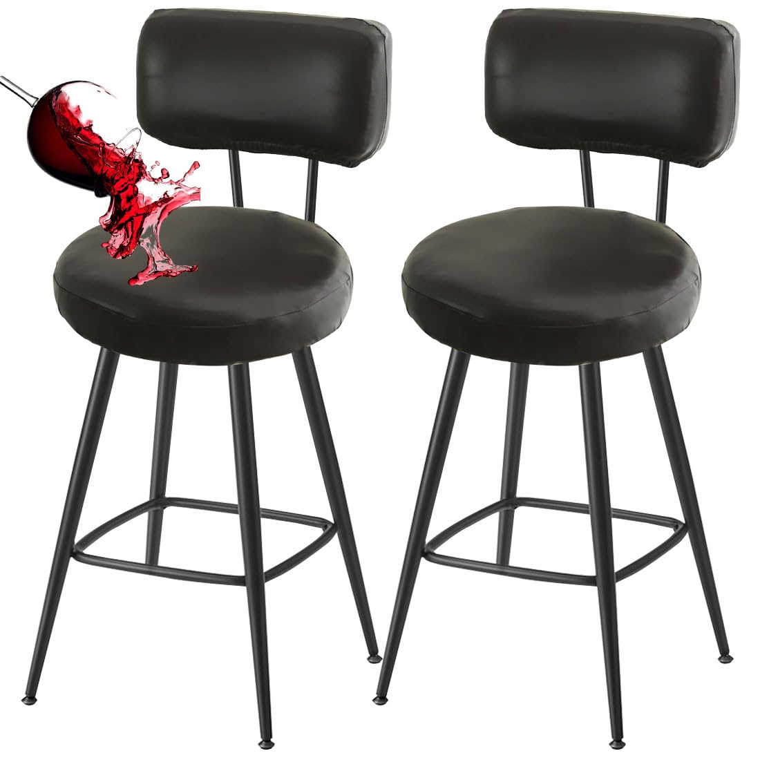 Housses de tabouret de bar modernes pour chaise haute ronde de cuisine