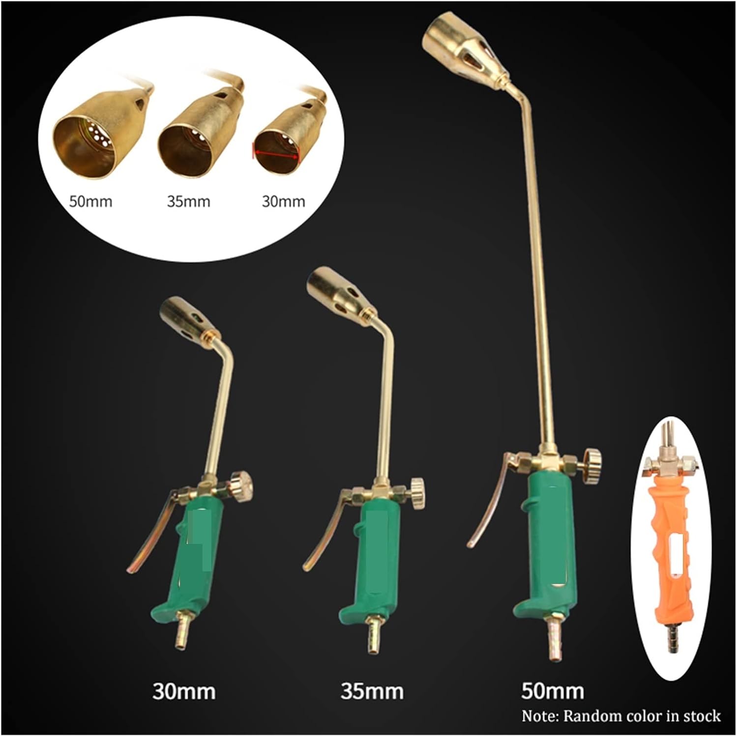 PROPFE Welding Gun Liquefied Gas Welding Torch Road Pipe Metal Welding Flame Blow Heating Gun Plumber Roofing Ignition Soldering Gas Blowtorch (Length : Gas Torch 50cm, Size : 1)
