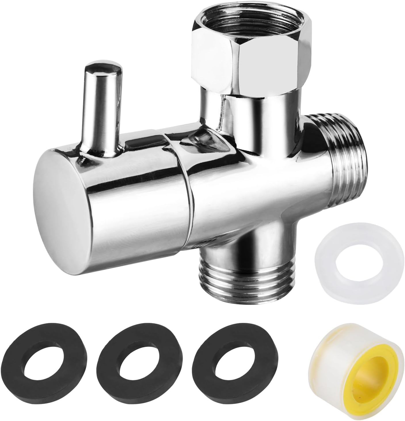 3-Wege Umstellventil Anschlussadapter F. K&uuml;che Dusche Bad Bidet WC Duschschlauch