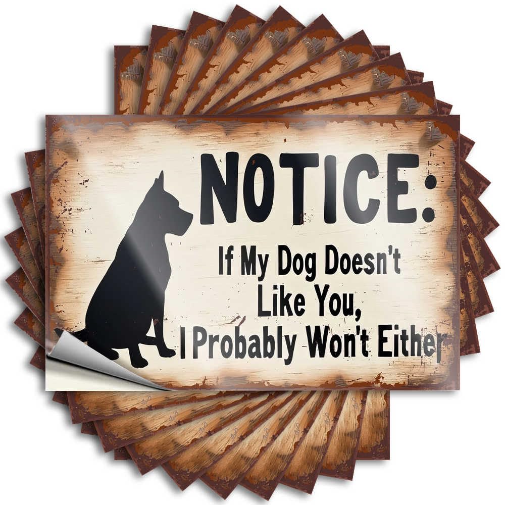 Tattoo Patio Decor Custom Stickers, Tumbler Waterproof Dog Owner's Warning Sign for Hydro Flask | Summer Vinyl Decals for Exterior Holiday Gift(12X18CM)