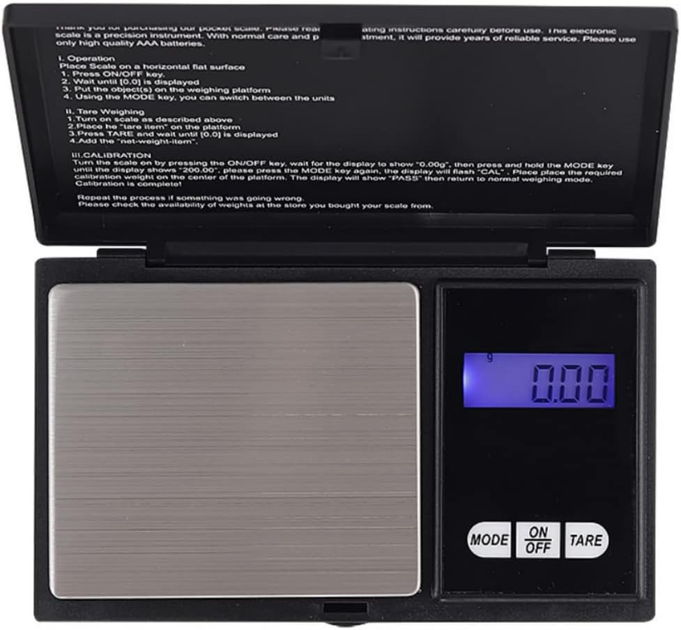 Precision Digital Scales,100g 0.01g Mini Protable Weighing Scale with Back-lit LCD Display,Stainless Steel Weight Platform for Kitchen Cooking, Coffee, Jewellery
