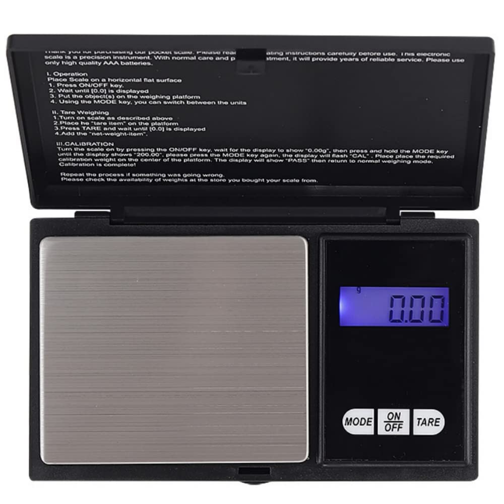 Precision Digital Scales,100g 0.01g Mini Protable Weighing Scale with Back-lit LCD Display,Stainless Steel Weight Platform for Kitchen Cooking, Coffee, Jewellery