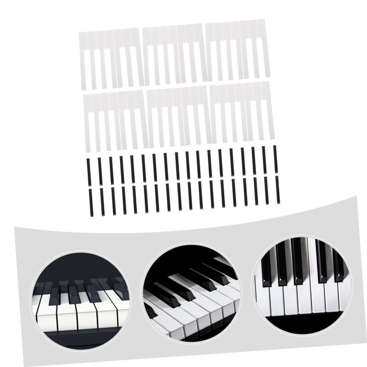 Tasti per Pianoforte 88 Pezzi, Ricambio e Riparazione | Acrilico e Plastica, Colore Bianco, Set Pratico per Manutenzione, 88 Elementi
