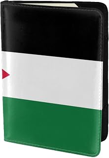 Jordanian flag print Leather Passport Wallet for Men Women, Passport Holder Case Travel Passport Cover for Family
