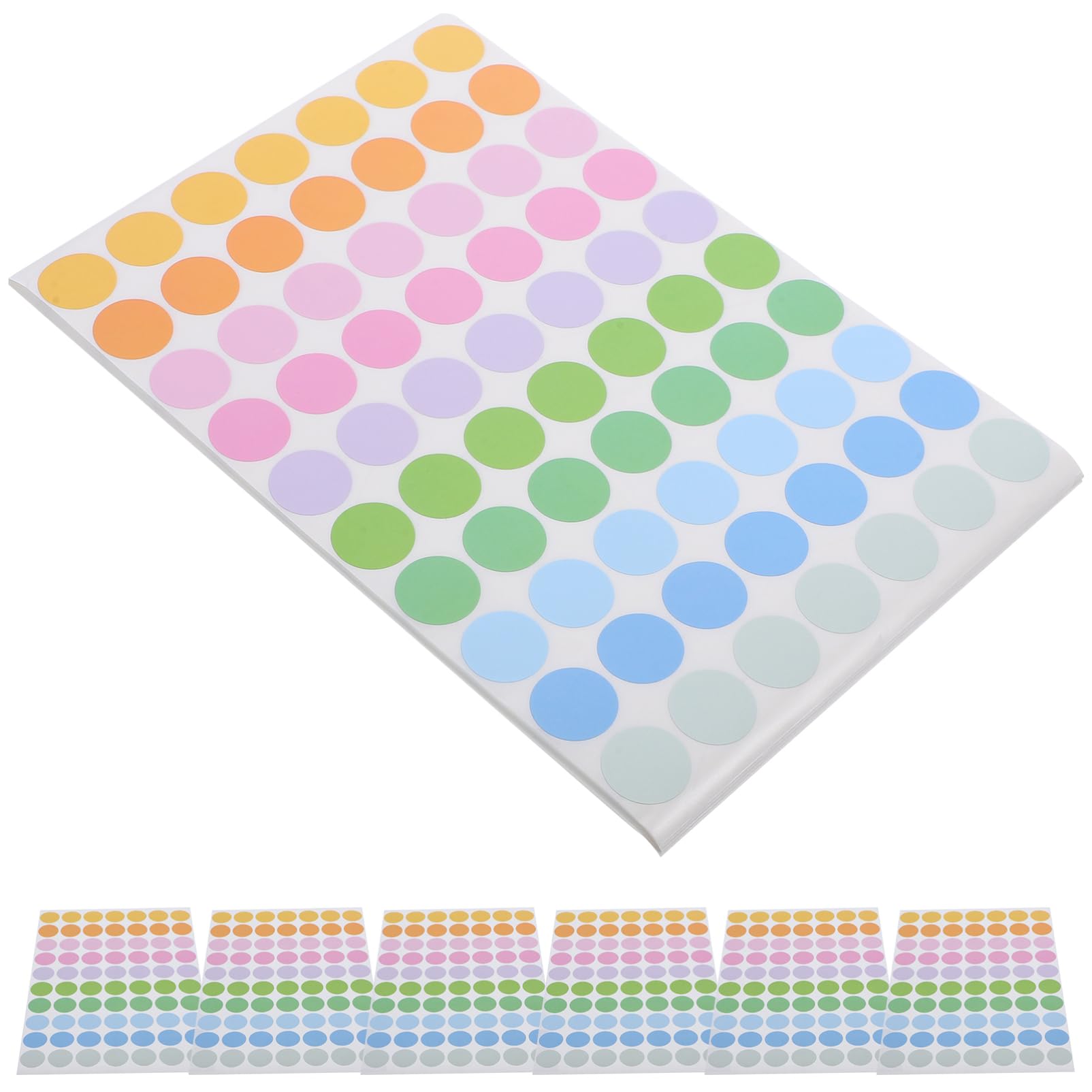 Tofficu 5 Ensembles Étiquette De Point Marqueurs Cercle Point Stickers Autocollant Vierge Rond Des Points Numéro Autocollants Étiquettes Stickers Petits Autocollants Papier 50 Feuilles * 5