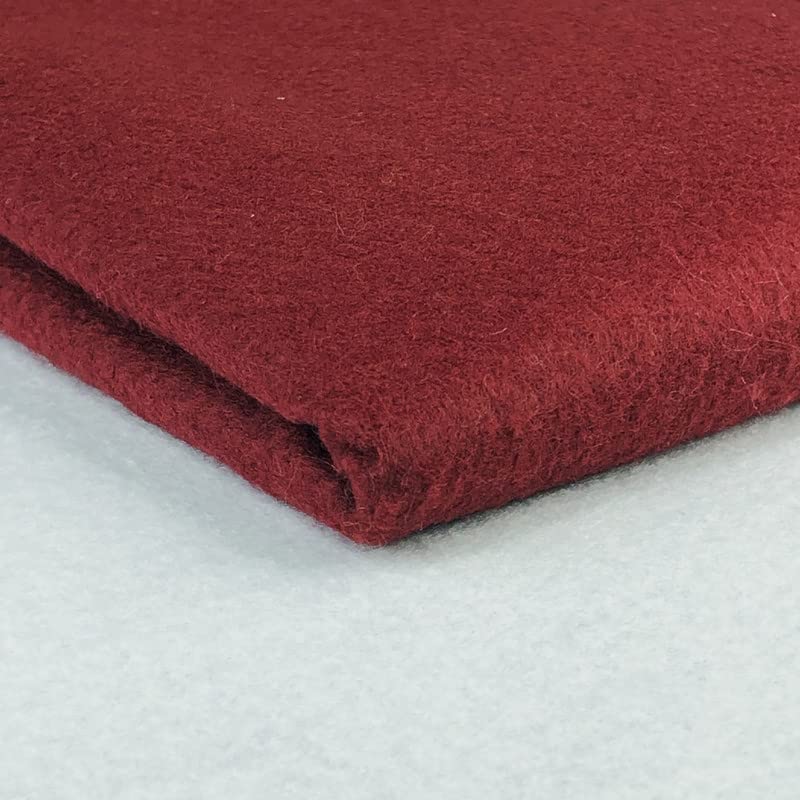 Acrylic Felt Fabric by the Metre - 60" (150cm) Extra Wide, 1mm Thick - Continuous Length Soft Crafting for Sewing, Applique, Decorations & Upholstery - Discount Fabrics LTD(Wine,2)