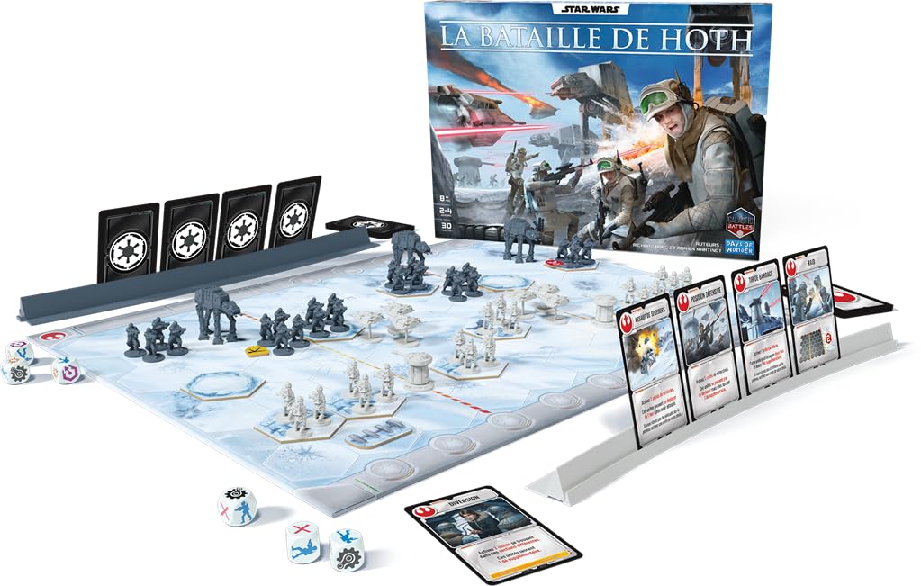Asmodee Star Wars La Batalla de Hoth - Juego de Estrategia para 2 a 4 Jugadores a Partir de 8 Años - 74 Figuras y 17 escenarios - Empire Contre Rebelles - Juego Familial Days of Wonder - Español