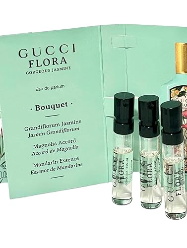 Miniatura 3 de Gucci Muestra de flora perfume Flora Gorgeous Jasmine Perfume Mujer EDP Spray 0.1 fl oz  0.05 oz (juego de 3)