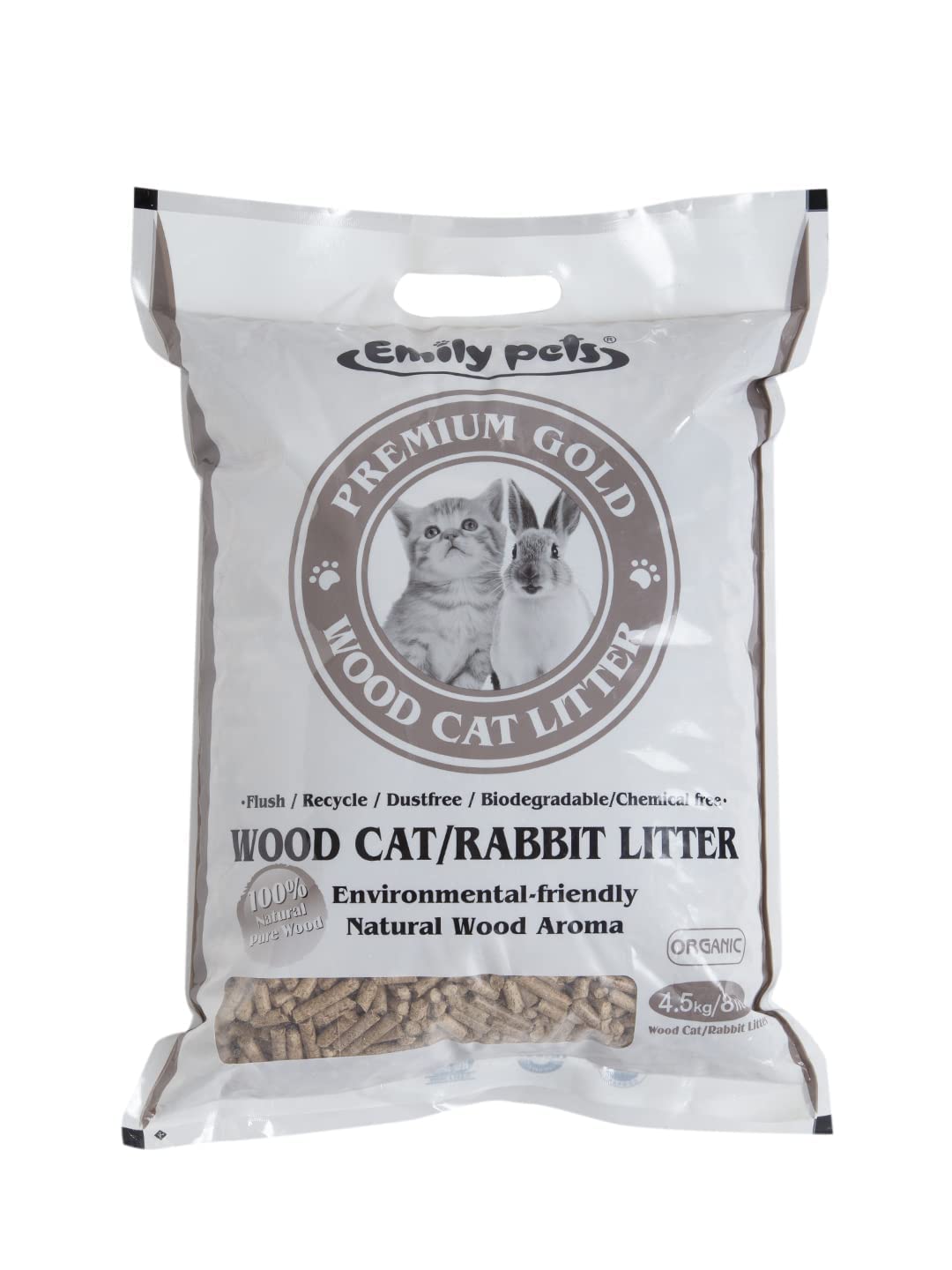 Buy Emily Pets Pine Wood Cat Litter for Cats and Rabbit (4.5Kg, Pack of