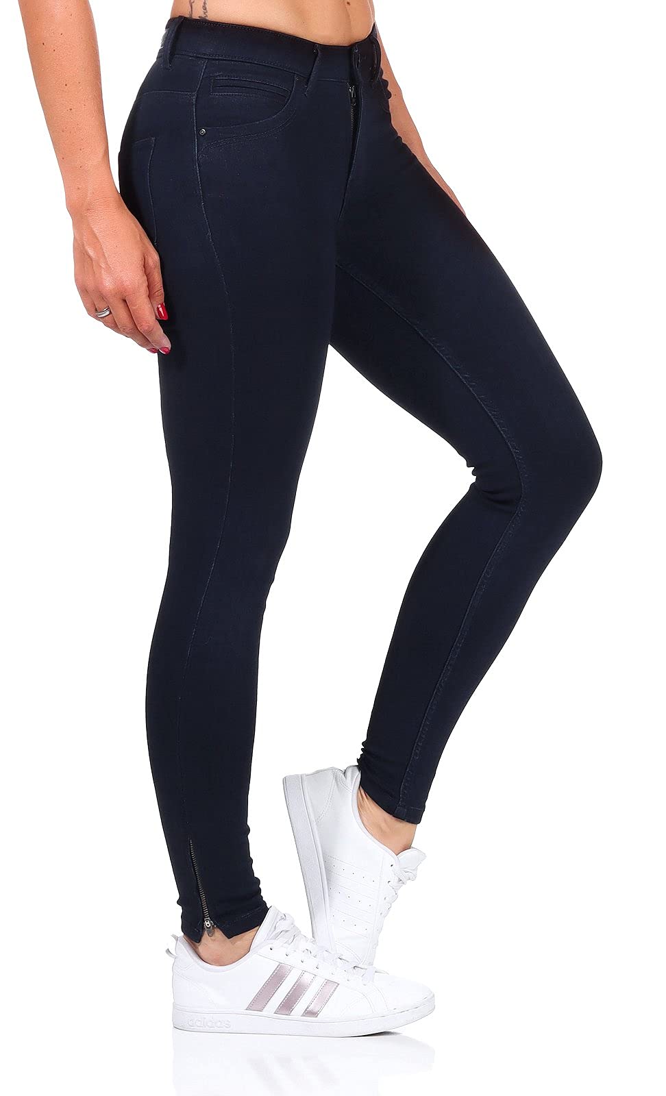 ONLY NOS Damen Skinny Skinny Jeans onlKENDELL REG SK ANK ETNAL CRYA011 NOOS 15159415, Gr. W30/L32 (Herstellergröße: L), Grau (Dark Blue Denim)