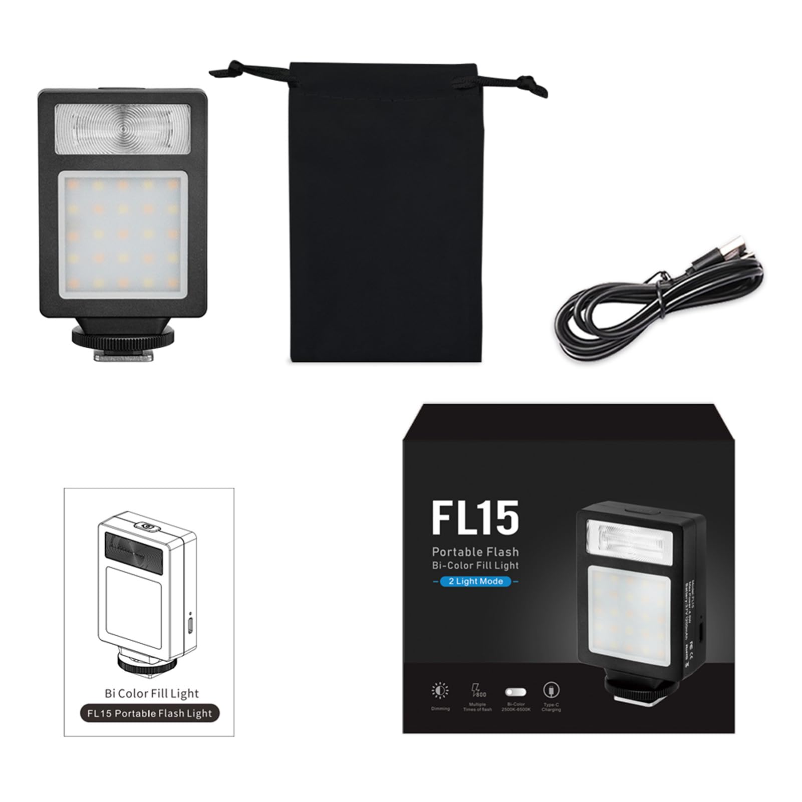 Irfora Cámara Speedlight con Clasificación GN10, Flash Compacto