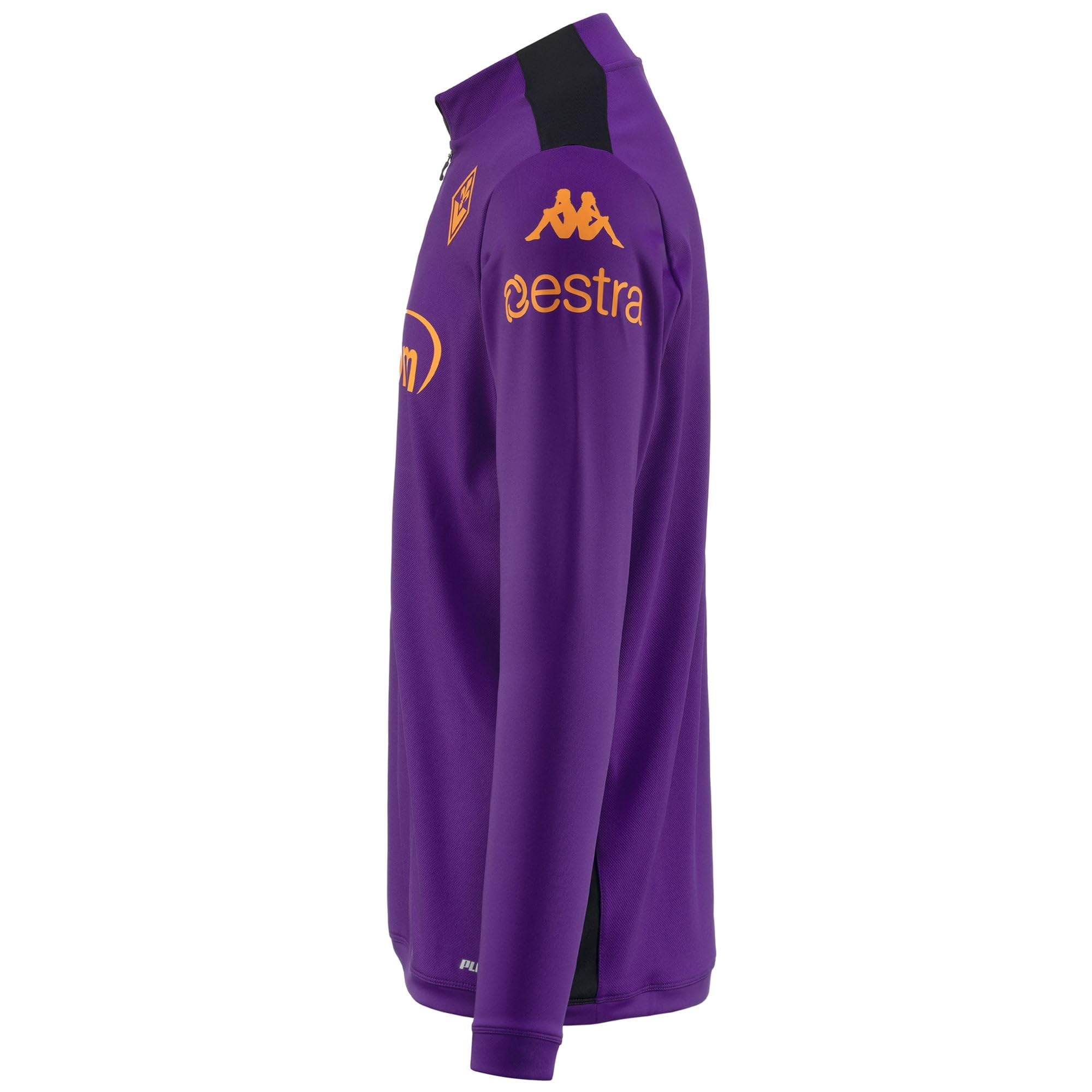 Kappa - Felpa, Bambino, Poliestere Riciclato, Calcio, Modello: Ablas PRO 8 Fiorentina