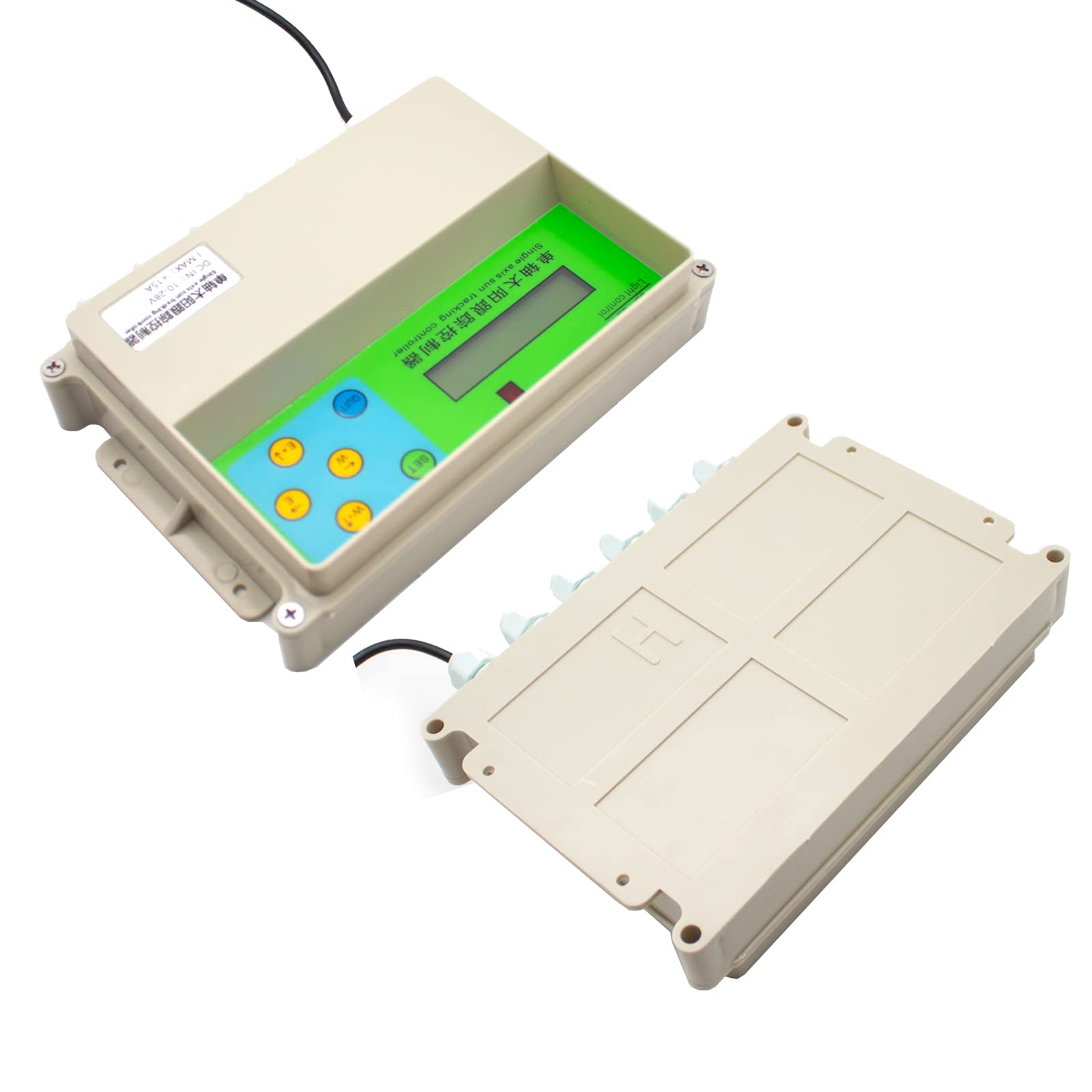 Toplionace Controller per Inseguitore Solare Automatico ad Asse Singolo, Sistema di Localizzazione Solare Automatico con Telecomando con Sensore di Velocità del Vento (Singolo Asse)