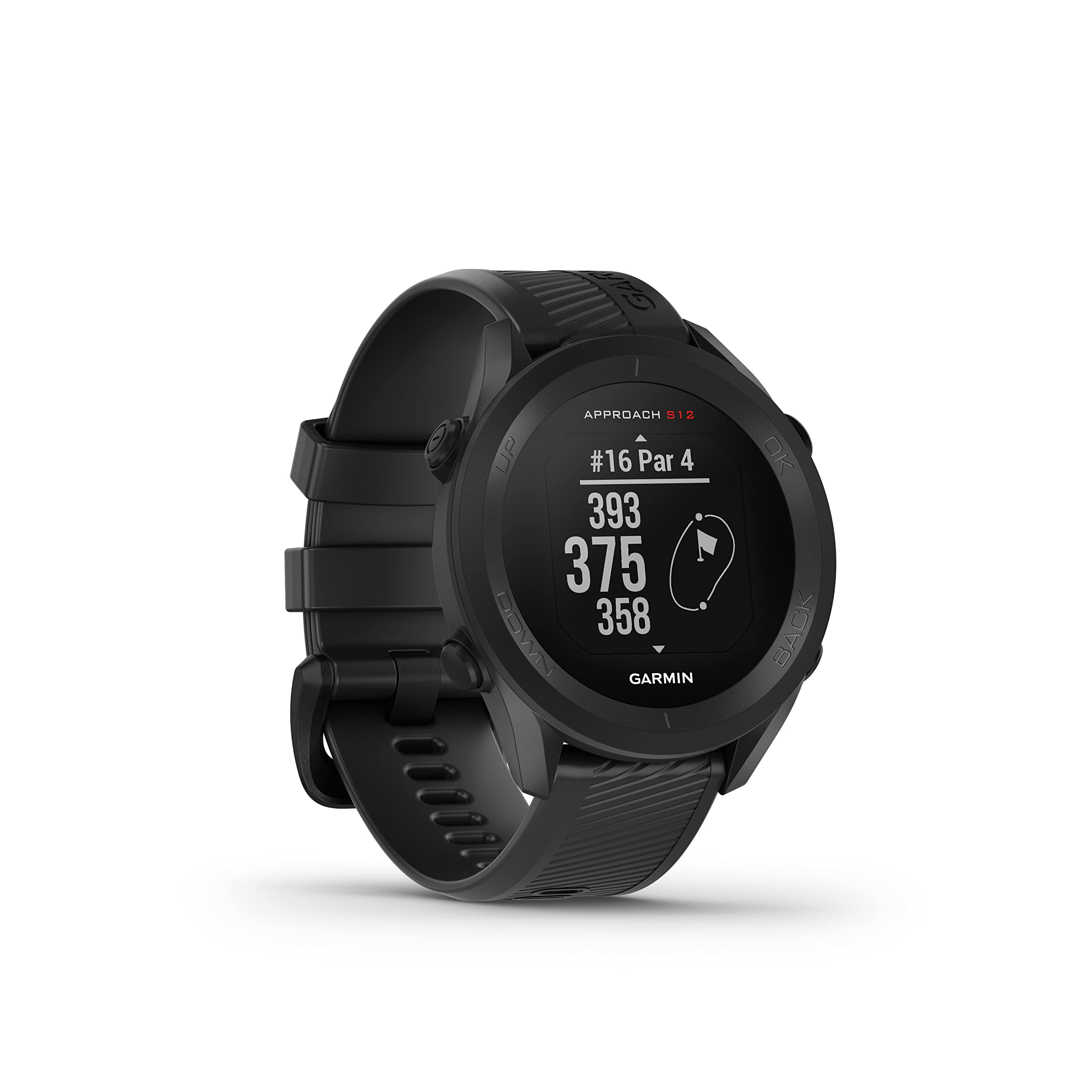 Garmin Approach S12 GPS-Golfuhr + Schnellwechselarmband 20 mm Schwarz