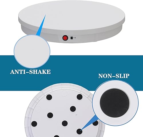 Miniatura 24 de JAYEGT Soporte de exhibición giratorio motorizado, carga de 350 libras, tocadiscos giratorios eléctricos de 360 grados para exhibición de productos