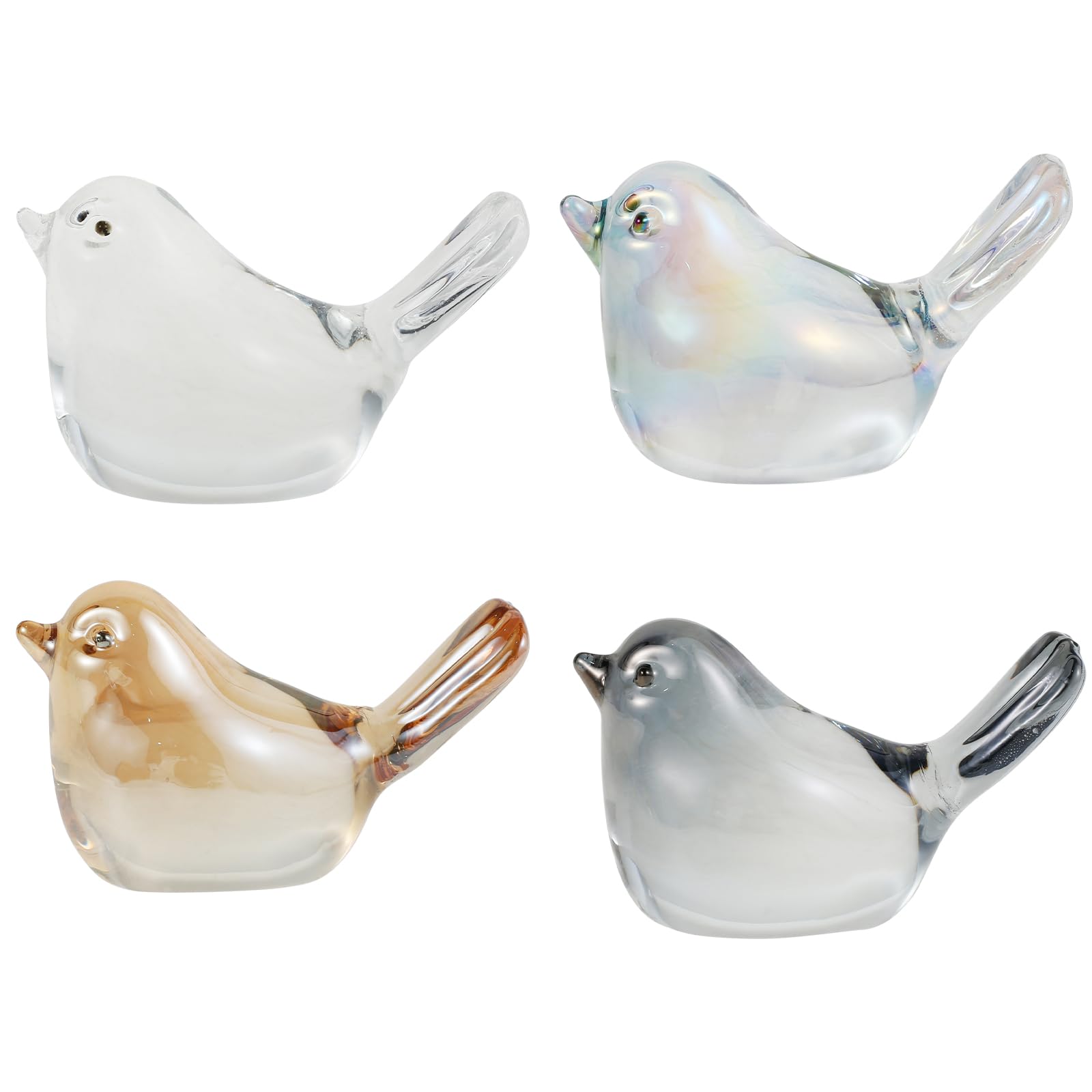 クリスタル製 鳥の置物 Amazon.co.jp: 4個 クリスタル 鳥の置物 装飾 鳥像 美しいクリスタル