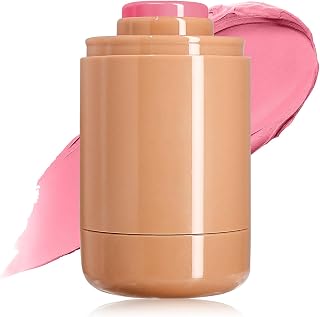 Pocket Blush Stick - Matte Smooth Intense Color Cream Blush Stick for Cheeks and Lips - Natural and Brilliant Finish Long Wearing Cream Blush for Women Girls (01 Piggy, 1pc)