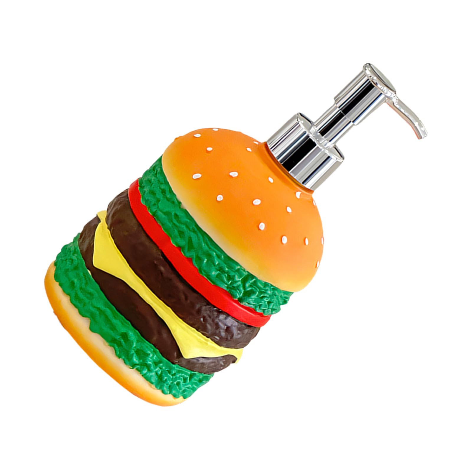 APGLSXY Unique Rubber Hamburger Bottle for Storing Liquid Soap or Lotion with Press Top Hamburger Soap Dispenser