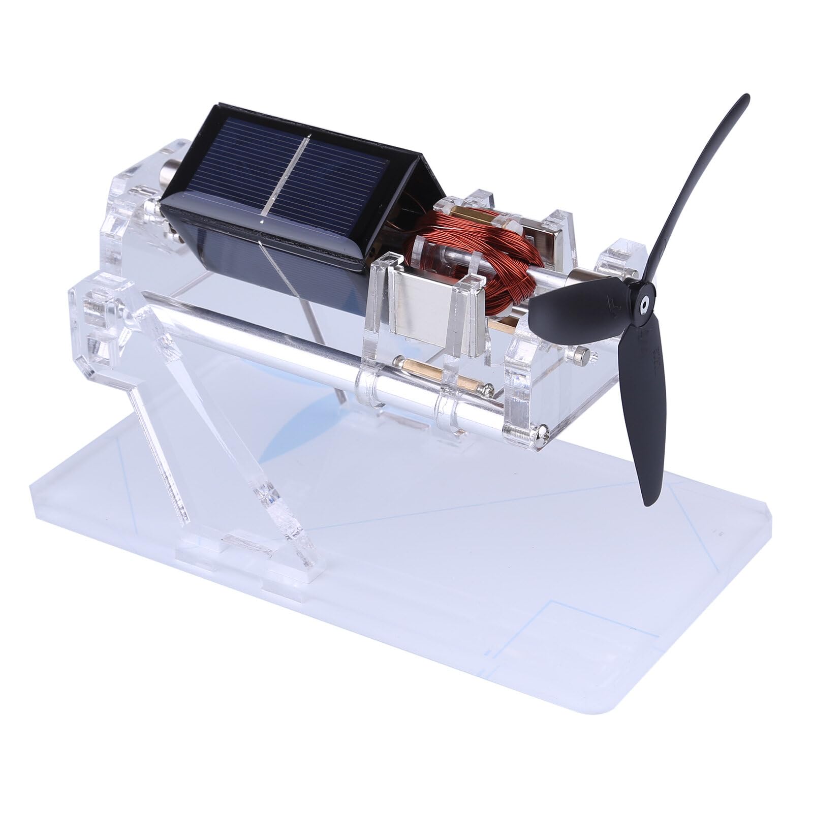 Kit motore a levitazione magnetica a energia solare con ventola a doppio strato, ideale per dimostrazioni scientifiche e decorazioni da scrivania