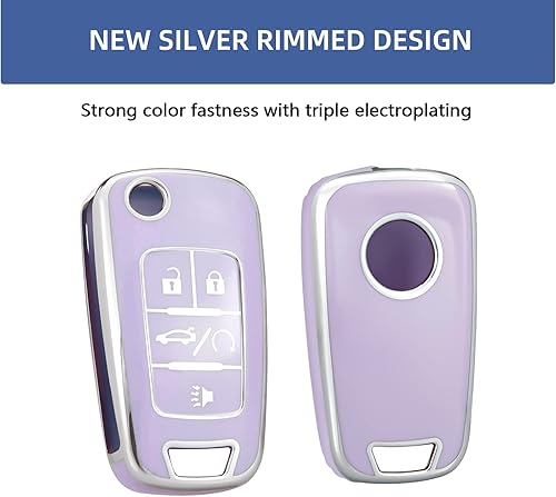 Miniatura 4 de OFFCURVE Funda para llave R+llavero para Buick B5, Púrpura