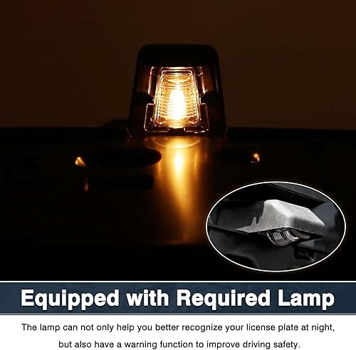 Miniatura 4 de Marco de soporte de matrícula con lámpara compatible con Jeep Wrangler JK 2007-2018 Soporte de montaje de placas traseras para Jeep Wrangler JK,