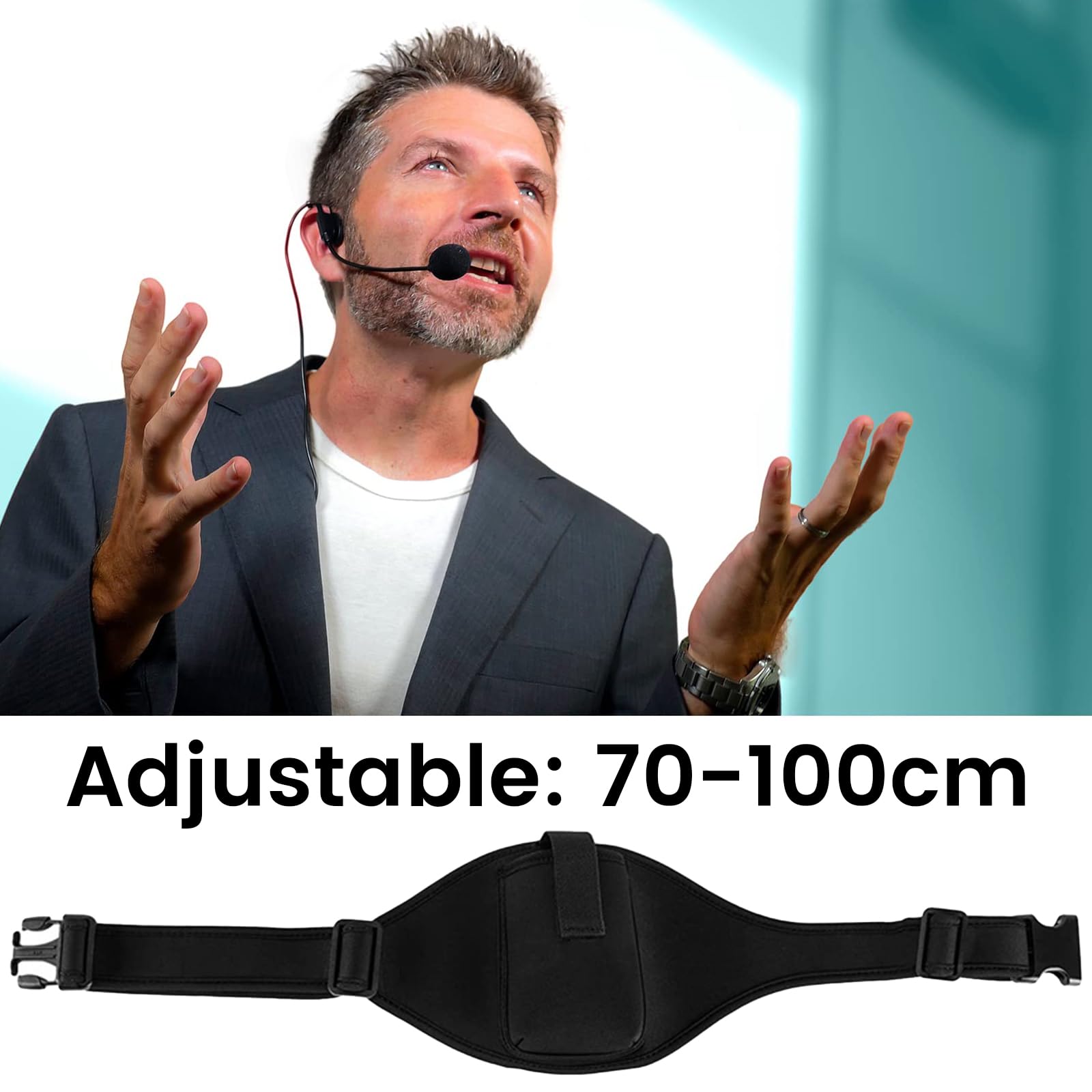 Pack Fitness Ceinture Support De Microphone Ceinture Micro Ceinture Téléphone Ceinture Tune Taille Ceinture Micro Ceinture Pour Gym Micro Ceinture Microphone Micro