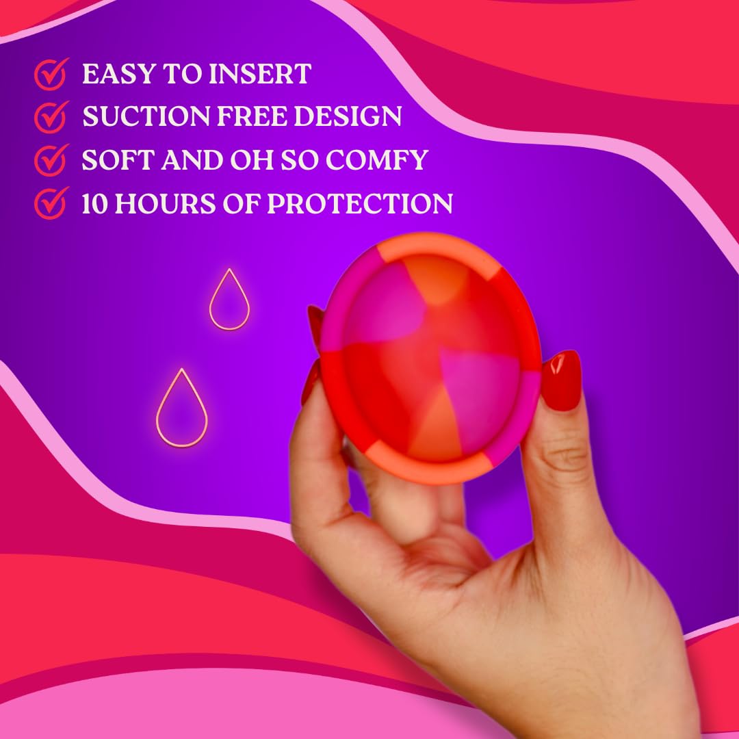 Menstrual Disc - Premium Medical Grade Silicone Design - Soft & Ultra Comfortable Period Disc - No Leaks - Up to 12 Hours Protection- Great Menstrual Cup Alternative (Rose Rage, A)