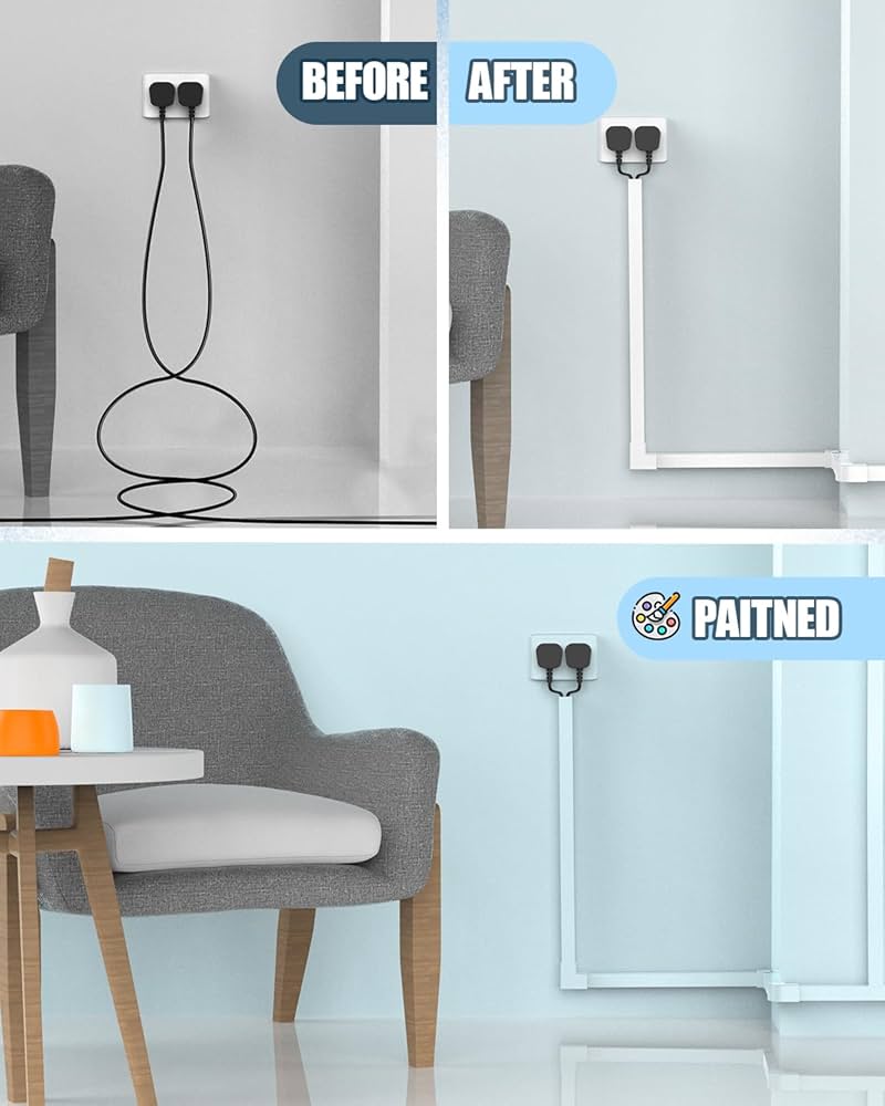 MUDEELA Canaleta De Cables Autoadhesiva De PVC, 320 Cm, Para Ocultar