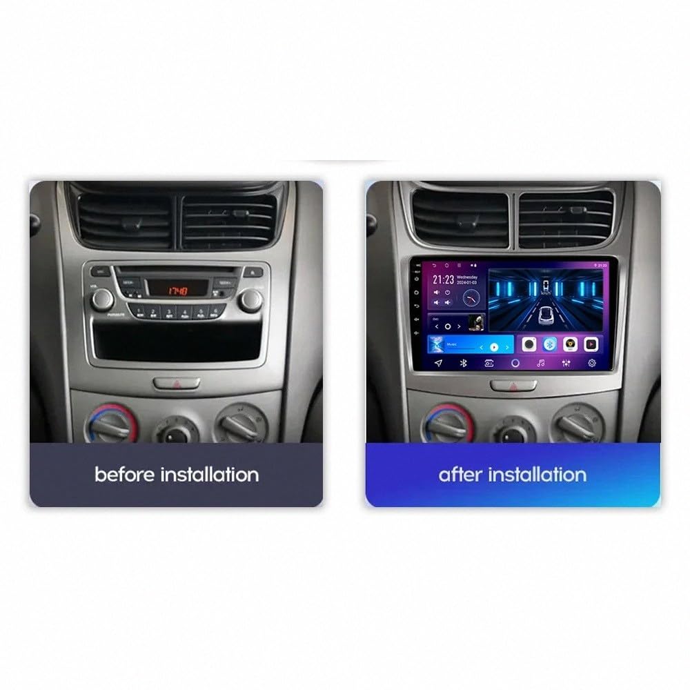 Touchscreen Auto Radio per Chevrolet Sail 2009-2013 Wireless Carplay Android Auto Stereo Bluetooth Ips con Pantalla Táctil con Gps Navigatore/Swc/Mirror, 4 Nucleo 2G+32G