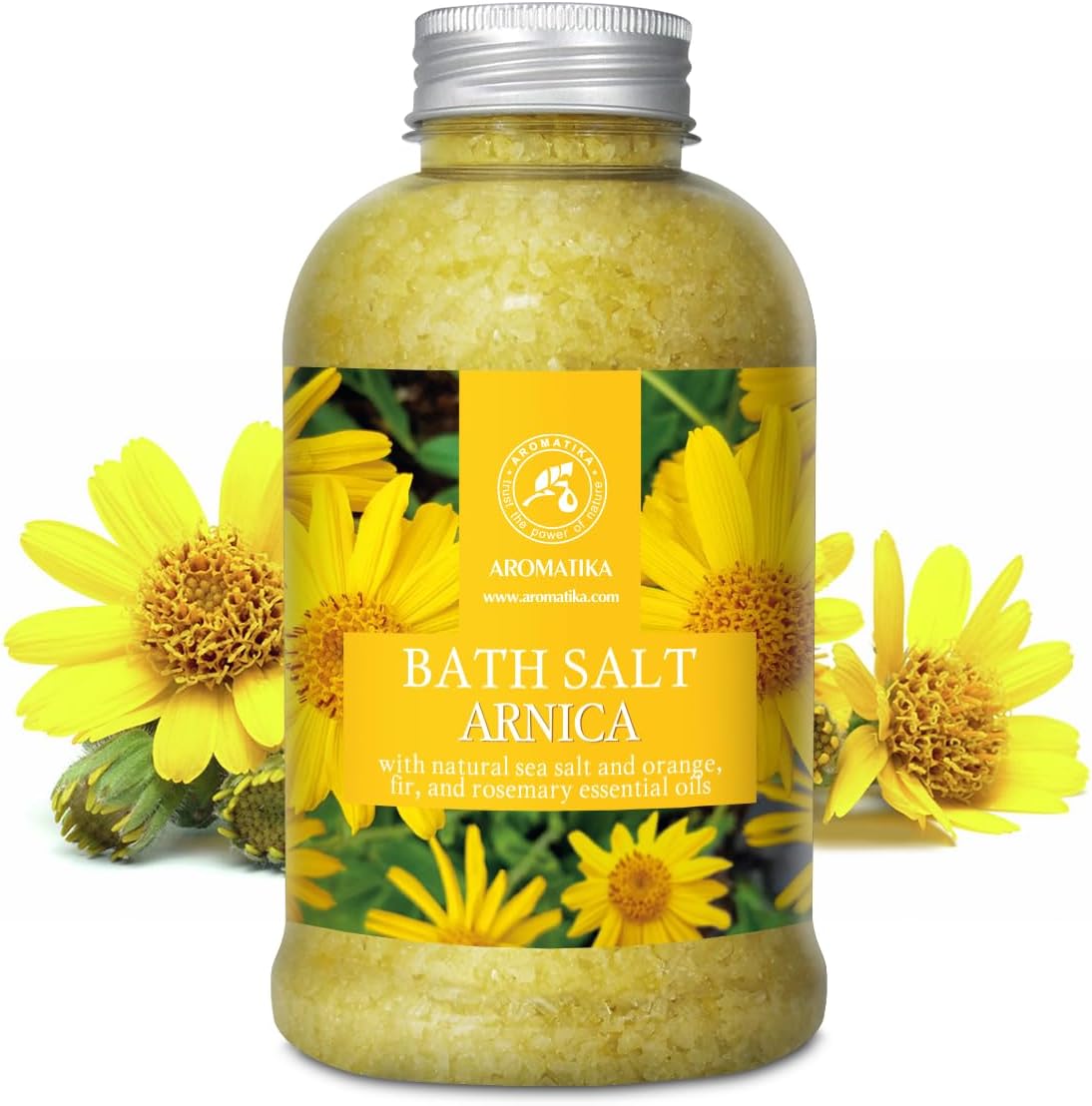 Arnica Bath Salts 21.16 Oz - 100% Natural Rosemary Orange and Fir Essential Oils - Sea Salt Arnica 600g - Best for Bath - Good Sleep - Relaxing - Body Care - Beauty - Image 2