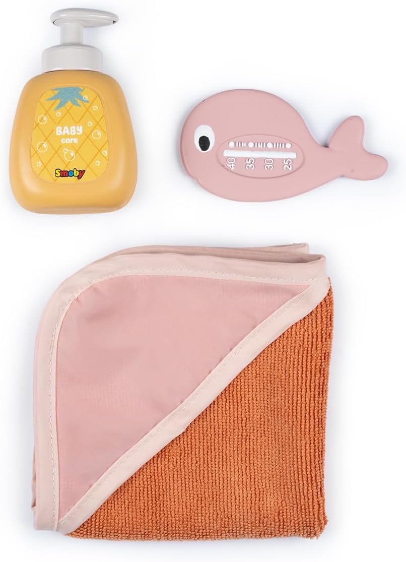 Smoby - Baby Nurse - Hot Tub - For Dolls Up To 42 cm - Electronic Module - Water Jets, Bubbles, LED Lights - Numerous Accessories - Play Functions - Ages 3+