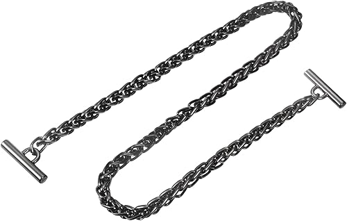 uxcell Correa de cadena plana de hierro, cadenas de bolso de 35 pulgadas, accesorios para monedero, correas de cadena con cierres de palanca para