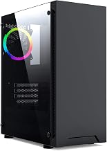 ionz KZ08B V3 PC Classic Black MID TOWER COMPUTER CASE M/ATX ATX TEMPERED GLASS WITH 1 FRGB FAN