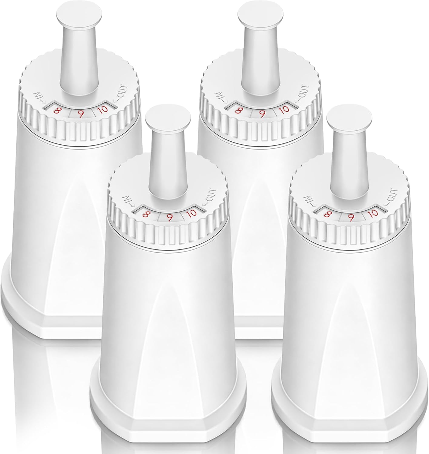 Water Filter for Breville Espresso Machine Barista Touch Espresso Machine BES880, Barista Pro BES878, Oracle Touch BES990, Oracle BES980 & Dual Boiler BES920 Bambino ClaroSwiss, #BES008WHT0NUC1,4 Pack