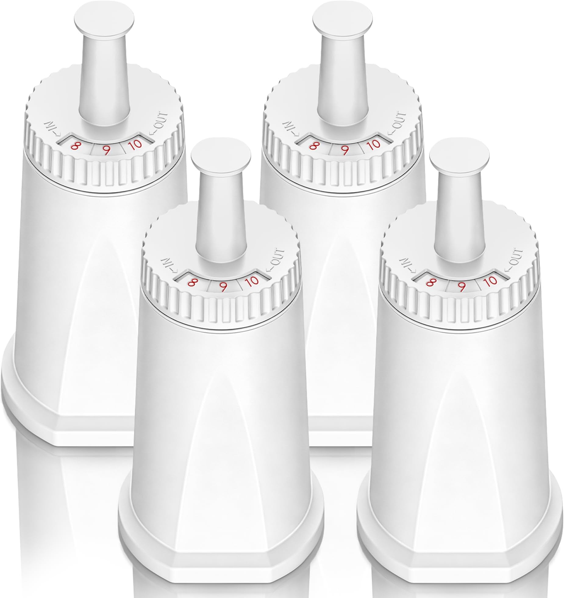 4 Pack Replacement Water Filter for Breville Barista Touch Espresso Machine BES880, Barista Pro BES878, Oracle Touch BES990, Oracle BES980 & Dual Boiler BES920 Bambino ClaroSwiss,#BES008WHT0NUC1