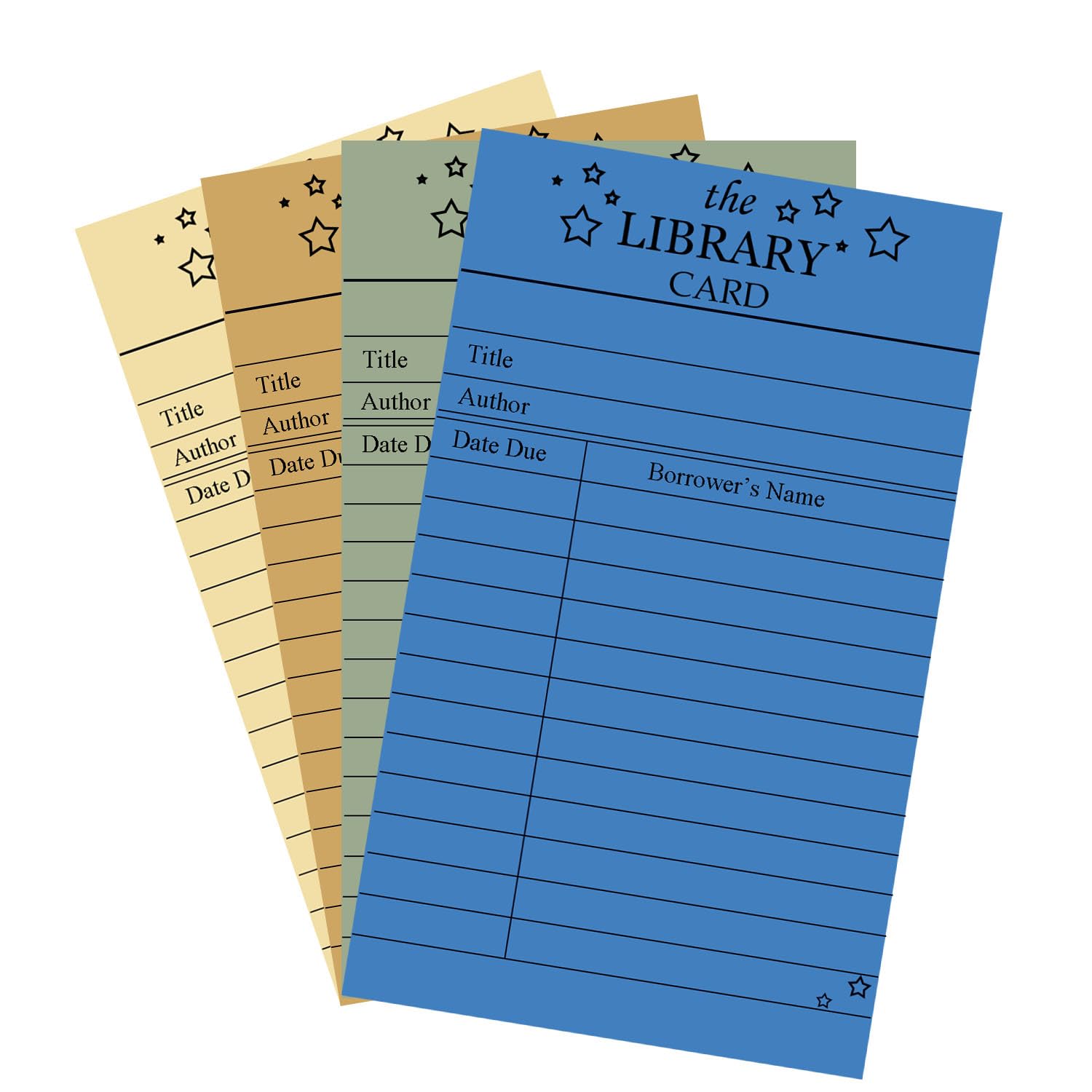 図書館のカードボックス Amazon.co.jp: カラフルな図書館カード100枚パック 3x5インチ