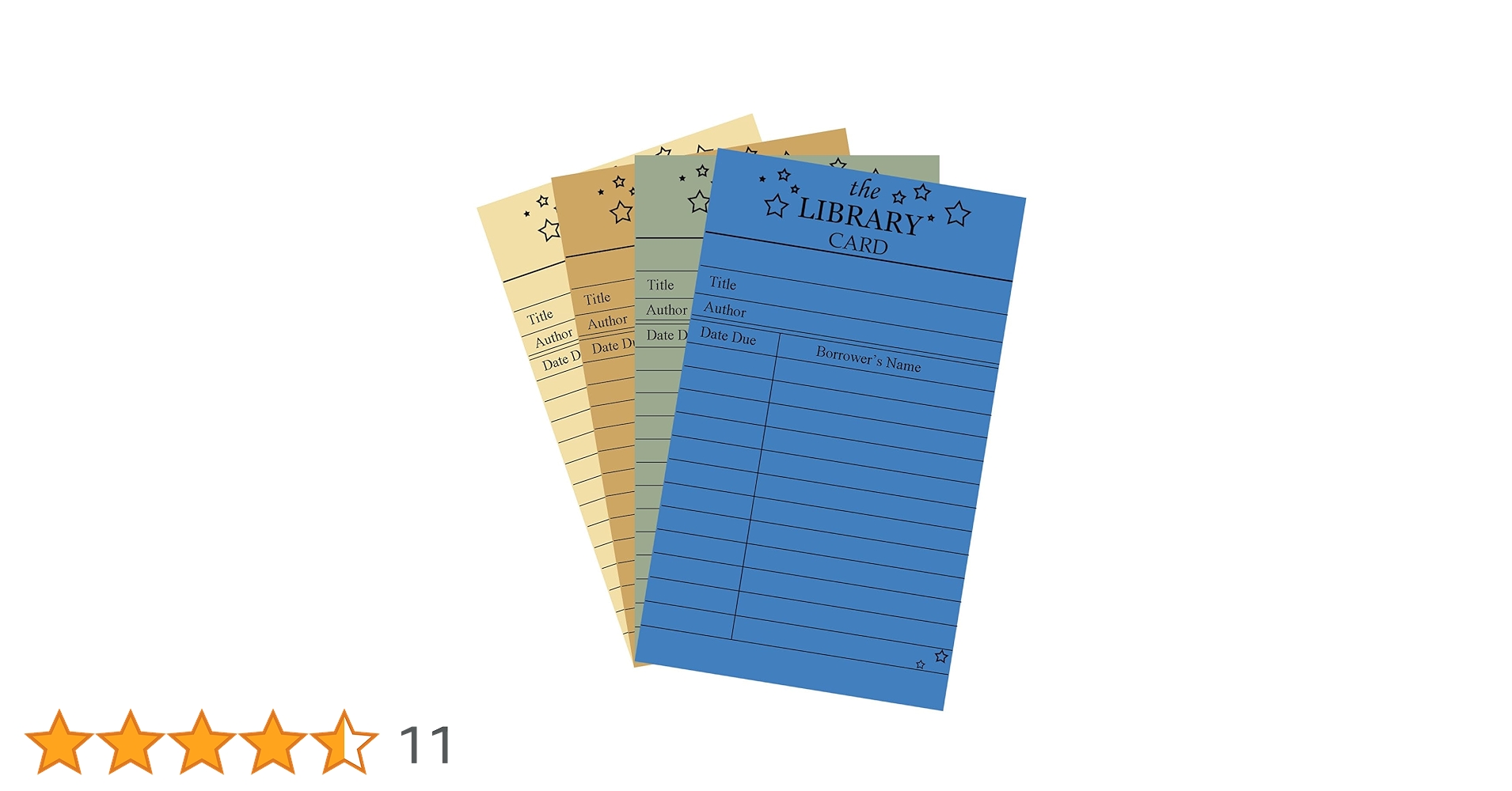 Amazon.co.jp: カラフルな図書館カード100枚パック 3x5インチ