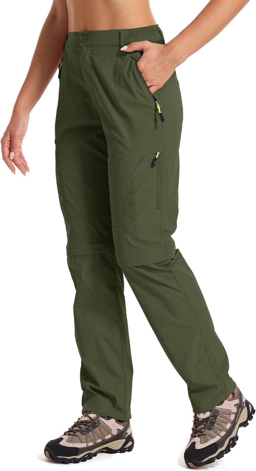Women's Hiking Pants Convertible Quick Dry Stretch Lightweight Zip-Off Outdoor Fishing Travel Safari Pants