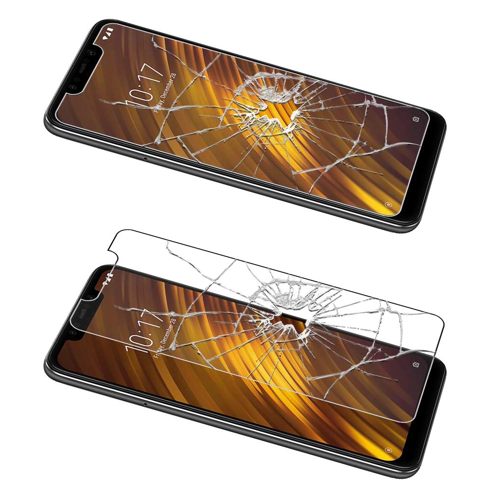 2 pezzi Pocofone F1 vetro temperato per Xiaomi Pocophone F1 protezione